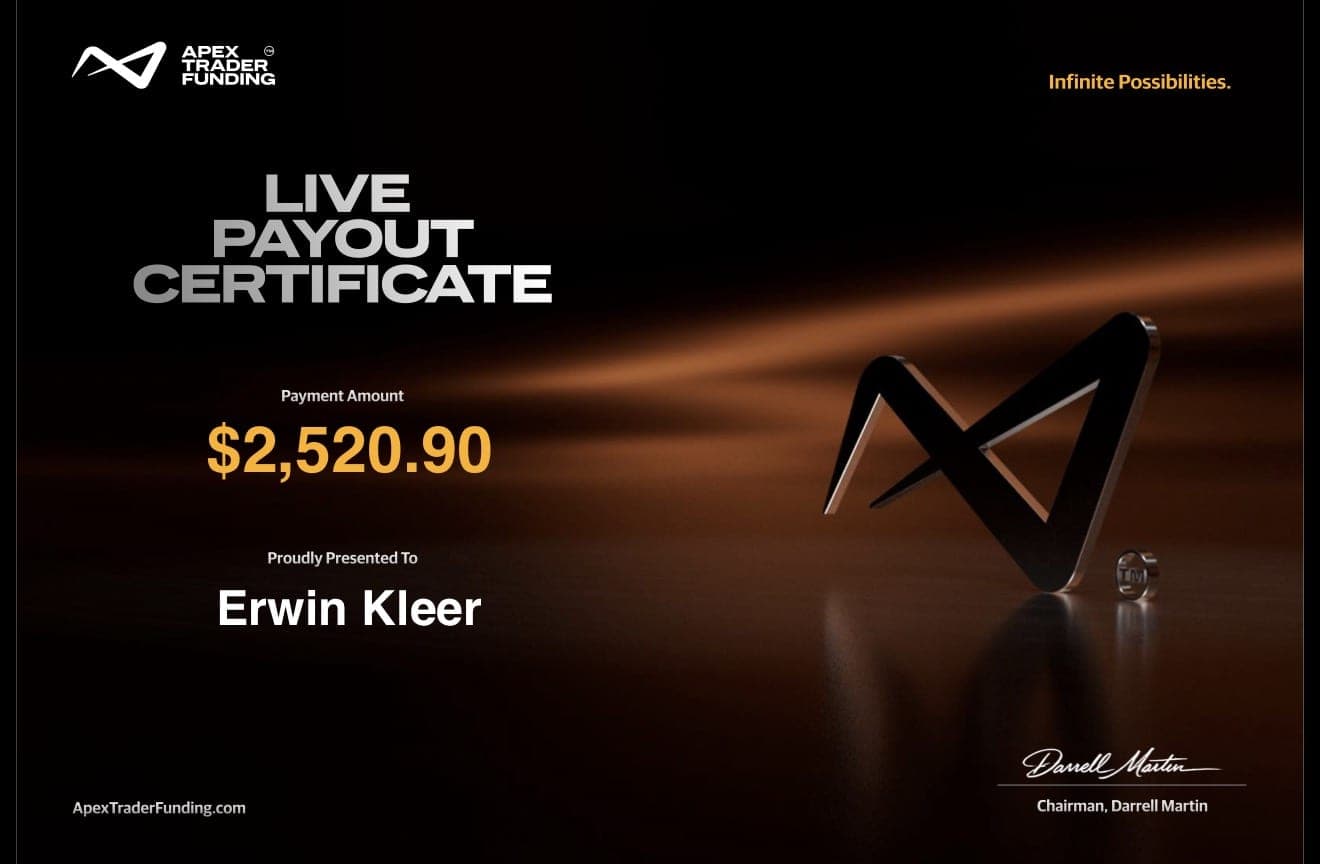 Zertifikat – Apex Trader Funding